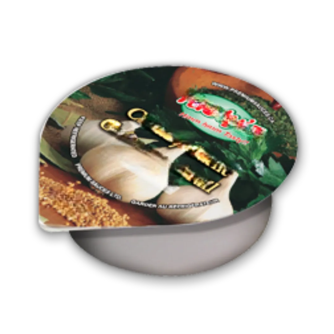 Foil lids being heat sealed onto food cups